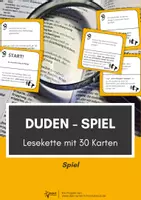 Vorschau - Spiele - Duden-Lesekette: Interaktives Spiel mit 30 Karten für Klasse 5 und 6 - Deckblatt