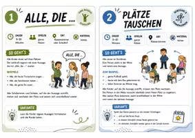 Vorschau - Spiele - 20 Klassenspiele für die erste Woche | Spiele ohne Material | Schuljahresbeginn | Kennenlernspiele | Vertretungsstunde - Seite 1