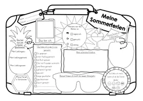 Vorschau - Arbeitsblätter - Ferienrückblick | Ferienreflexion: Meine Sommerferien (Koffer) - Seite 3