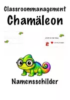 Vorschau - Anderer Materialtyp - Namensschilder Chamäleon - Chamäleonklasse Classroommanagement - Deckblatt