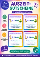 Vorschau - Fördermaterial/Inklusion - Auszeit Gutschein 5Min, 4 große Gutscheine - Deckblatt
