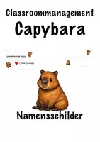 Vorschau - Anderer Materialtyp - Namensschilder Capybara - Capybaraklasse Classroommanagement - Deckblatt