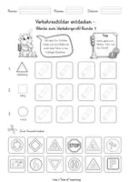 Vorschau - Arbeitsblätter - Verkehrsschilder Arbeitsblätter – kostenloses Freebie für Klasse 3/4 - Seite 2