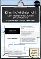 Vorschau - Stundenentwürfe - KI im NaWi-Unterricht – 60 Prompts die Sekundarstufe - Deckblatt