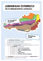 Vorschau - Arbeitsblätter - Die Großlandschaften Österreichs - Deckblatt