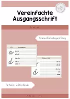Vorschau - Aufgabenkarten - Schreibschrift-Kartei - Vereinfachte Ausgangsschrift - Deckblatt