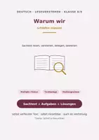 Vorschau - Stundenentwürfe - Leseverstehen Sachtext „Warum wir schlafen müssen" - Deckblatt