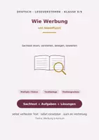 Vorschau - Stundenentwürfe - Leseverstehen Sachtext „Die Tricks der Werbung" - Deckblatt