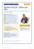 Vorschau - Arbeitsblätter - Numbers 0 bis 20 – Zahlen und Alter - Deckblatt