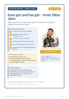 Vorschau - Arbeitsblätter - Have got und has got – erste Sätze üben - Deckblatt