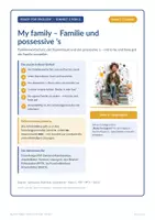 Vorschau - Arbeitsblätter - My family – Familie und possessive 's - Deckblatt