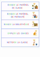 Aperçu - Apprentissages en autonomie - Affichage responsabilités de la classe - AMA la girafe - Page 1