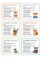 Vorschau - Fördermaterial/Inklusion - Materialpaket zur Einschulung – Schulanfang 1. Klasse – Willkommensgruß – Geschenk für die 1. Klasse. Schulstart: Willkommen in der Schule. Lesezeichen, Urkunden, Grußkarten, Mutmachkarten & Gesprächskarten - Seite 1