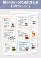 Vorschau - Anderer Materialtyp - Einschulung - Willkommensgruß – Geschenk für die 1. Klasse. Schulstart: Willkommen in der Schule. - Deckblatt