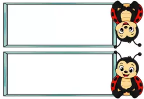 Vorschau - Mal- und Bastelvorlagen - Namensschilder Marienkäferklasse 🐞 | 8 Varianten | Klassentier Marienkäfer | farbig & schwarz-weiß | Schulstart & Einschulung - Seite 1