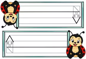 Vorschau - Mal- und Bastelvorlagen - Namensschilder Marienkäferklasse 🐞 | 8 Varianten | Klassentier Marienkäfer | farbig & schwarz-weiß | Schulstart & Einschulung - Seite 3