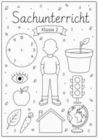 Vorschau - Arbeitsblätter - Sachunterricht Klasse 2 – Deckblatt zum Ausmalen 🌱 - Deckblatt