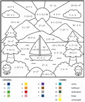 Vorschau - Arbeitsblätter - Ausmalbilder - Matheübungen (verschiedene Niveaus) - Seite 1