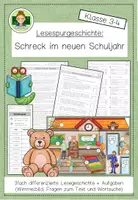 Vorschau - Stundenentwürfe - Lesespurgeschichte zum Schulanfang (Grundschule Klasse 3–4) (Leseförderung nach den Ferien) - Seite 1