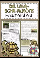Vorschau - Arbeitsblätter - DIE LANDSCHILDKRÖTE - Haustiercheck - Deckblatt