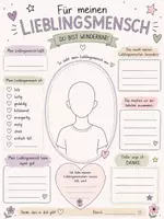 Vorschau - Arbeitsblätter - 💐 Herzensblätter - Muttertag, Vatertag & Lieblingsmensch - Deckblatt