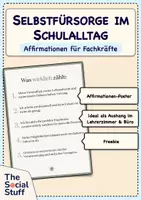Vorschau - Poster - Affirmations-Poster für Fachkräfte / Selbstfürsorge im Schulalltag // kostenlos - Deckblatt