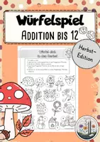 Vorschau - Spiele - Würfelspiel Klasse 1: Addition ZR10. Mathe im Herbst. - Deckblatt