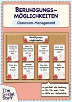 Vorschau - Fördermaterial/Inklusion - Beruhigungsmöglichkeiten bei Wut: Handlungsimpulse für Kinder / Tafelbild oder Poster / Classroom Management - Deckblatt