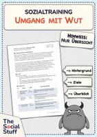 Vorschau - Stundenentwürfe - Soziales Lernen Grundschule: Sozialtraining "Umgang mit Wut" - Komplettpaket (6 Unterrichtsstunden) - Seite 1
