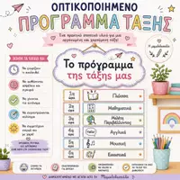 Προεπισκόπηση - Υποστηρικτικό υλικό / Ειδική αγωγή - Οπτικοποιημένο πρόγραμμα τάξης Δημοτικού - Εξώφυλλο