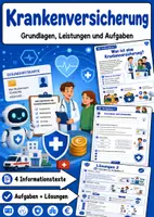 Vorschau - Arbeitsblätter - Krankenversicherung: Grundlagen, GKV vs. PKV & Leistungen - Deckblatt