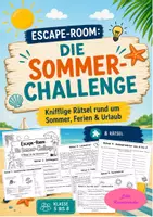Vorschau - Stundenentwürfe - Escape-Room Deutsch: Die Sommer-Challenge - Schulstart - Schuljahresende - Sommerferien - Deckblatt