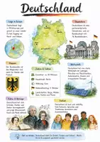 Vorschau - Arbeitsblätter - Lernposter + Arbeitsblatt zum Thema "Deutschland" + Onlineübung & MP3 + Mindmap + Infografik - Deckblatt