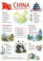 Vorschau - Arbeitsblätter - Lernplakat + AB mit Fragen zum Thema "China" + Lösungsblatt + Infografik - Deckblatt