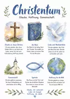 Vorschau - Arbeitsblätter - Lernposter + Arbeitsblatt zum Thema "Christentum" + Onlineübung & MP3 + Mindmap + Infografiken - Deckblatt