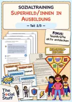 Vorschau - Stundenentwürfe - Soziales Lernen: Sozialtraining "Superhelden in Ausbildung" - Teil 2 (Doppelstunde) / Klassengemeinschaft stärken / Klasse 2-4 / Schuljahresbeginn - Deckblatt