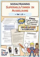 Vorschau - Stundenentwürfe - Soziales Lernen: Sozialtraining "Superhelden in Ausbildung" - Teil 1 (Doppelstunde) / Klassengemeinschaft stärken / Klasse 2-4 / Schuljahresbeginn - Deckblatt