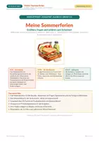 Vorschau - Arbeitsblätter - Meine Sommerferien: Erzählen üben - Deckblatt