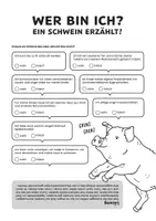 Vorschau - Arbeitsblätter - Kostenlos: Arbeitsblätter „Ein Schwein erzählt!“ - Deckblatt