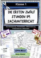 Vorschau - Unterrichtsreihen - Die ersten 12 Stunden im Sachunterricht - Unterrichtsreihe für Klasse 1 - Einschulung, erste Schulwochen - Deckblatt