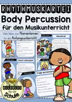 Vorschau - Stundenentwürfe - Rhythmuskartei Body Percussion für den Musikunterricht I Klasse1 Grundschule - Deckblatt
