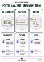 Vorschau - Aufgabenkarten - Poetry Analysis Vocabulary Cards (Lernkarten EF-Q2) - Seite 3