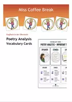 Vorschau - Aufgabenkarten - Poetry Analysis Vocabulary Cards (Lernkarten EF-Q2) - Deckblatt