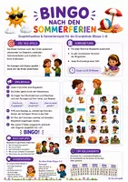 Vorschau - Arbeitsblätter - Bingospiel nach den Sommerferien - Seite 1