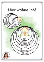 Vorschau - Arbeitsblätter - Hier lebe ich – Österreich Planet, Kontinent, Land & Heimat - Deckblatt