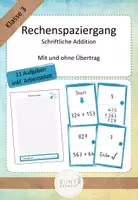 Vorschau - Stationenlernen - Rechenspaziergang schriftliche Addition - Deckblatt