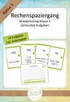 Vorschau - Stationenlernen - Rechenspaziergang Wiederholung Kl. 3 - Deckblatt