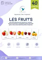 Aperçu - Cartes / Images - Les fruits – 40 cartes de vocabulaire illustrées – Maternelle - Page de couverture