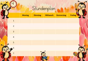 Vorschau - Arbeitsblätter - Stundenplan Marienkäferklasse 🐞 | Klassentier Marienkäfer | 4 Vorlagen | Grundschule, Schulanfang & Einschulung - Seite 2