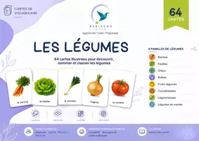 Aperçu - Cartes / Images - Légumes du potager – 64 cartes de vocabulaire illustrées – Maternelle - Page 1